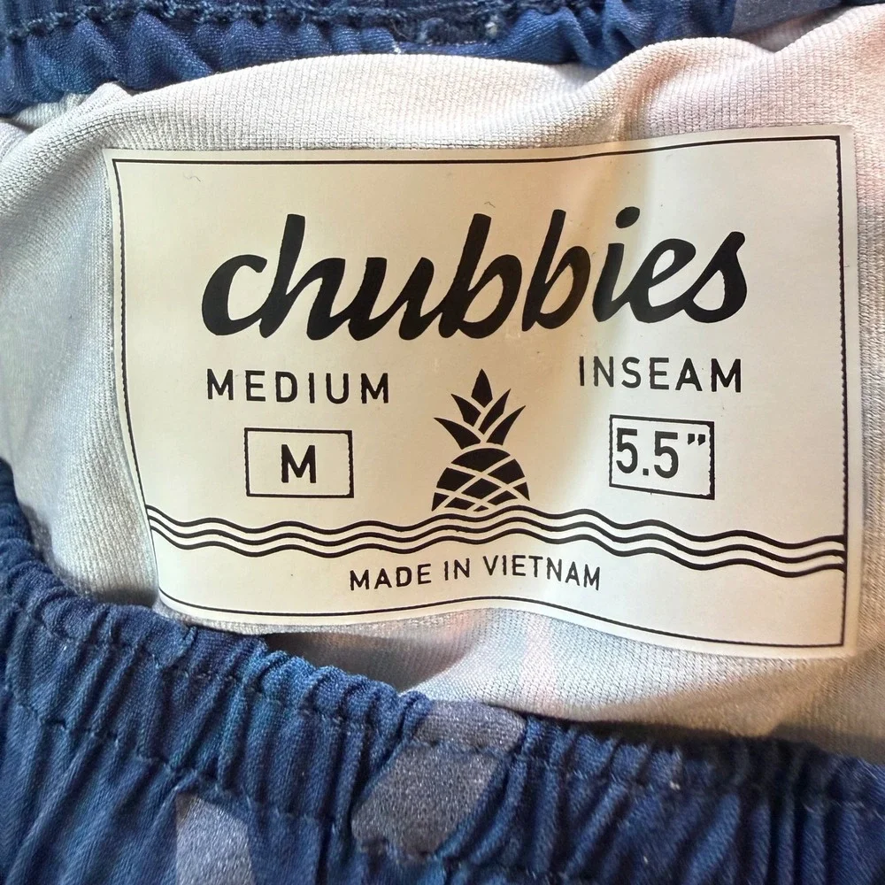 Chubbies Men Blue Geometric Print 5.5